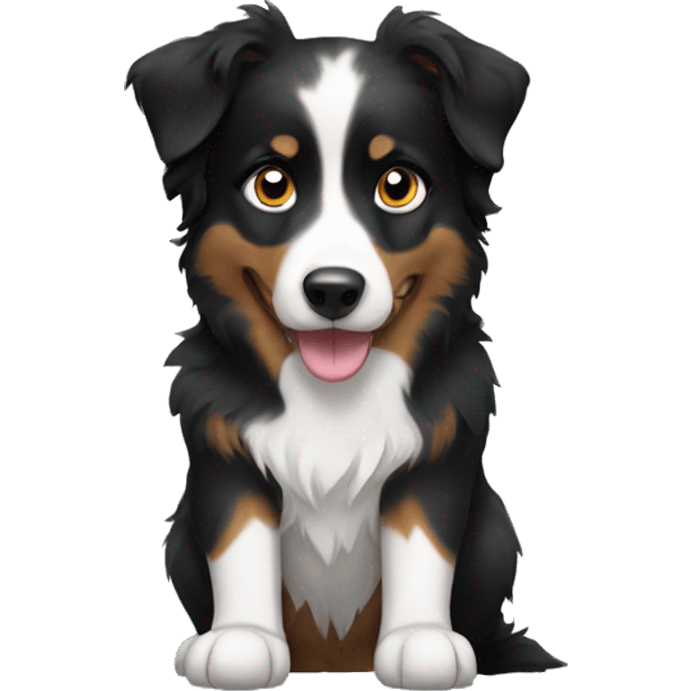 Black tri Australian shepherd  emoji