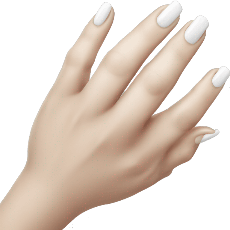 white Nails in hands emoji