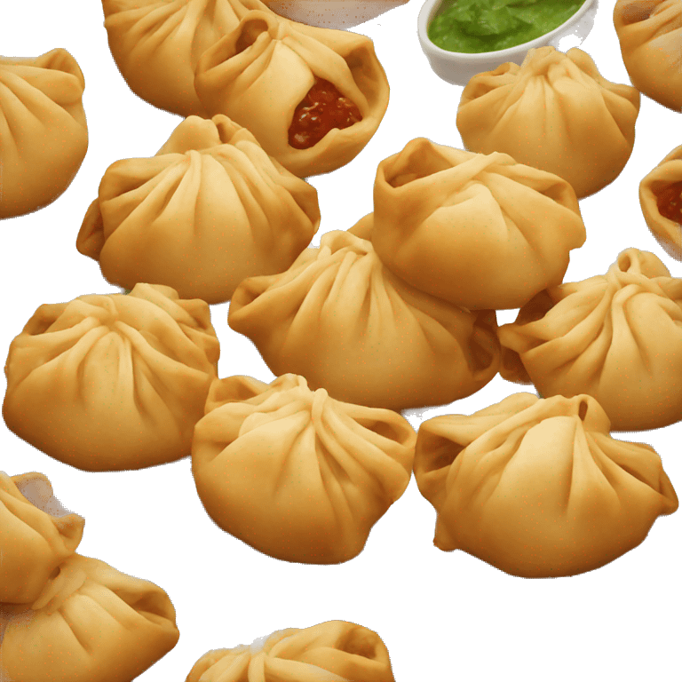 eating fried momos emoji