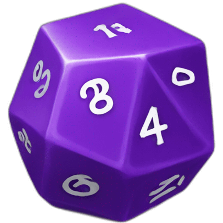 D20 purple dice emoji