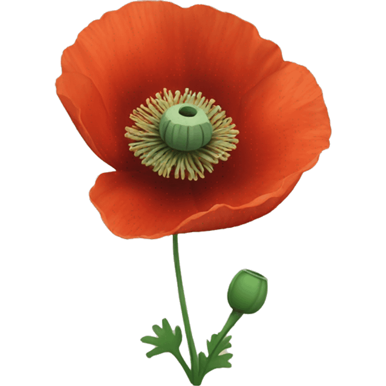 Poppy flower  emoji