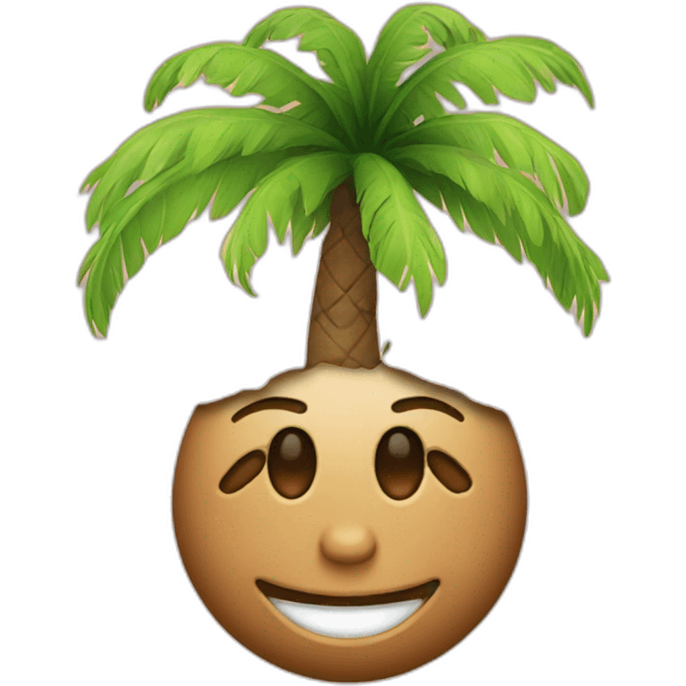 palm tree face emoji