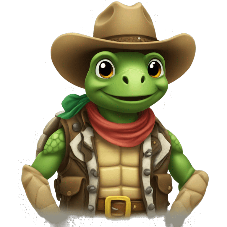 Turtle cowboy emoji