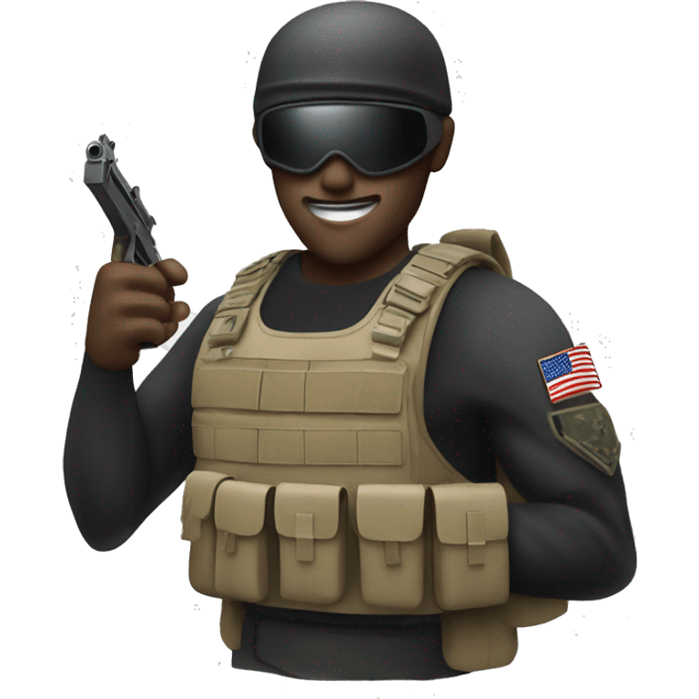 Special forces thumbs up with pistol emoji