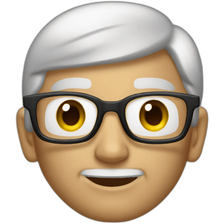 tim cook with apple vision emoji