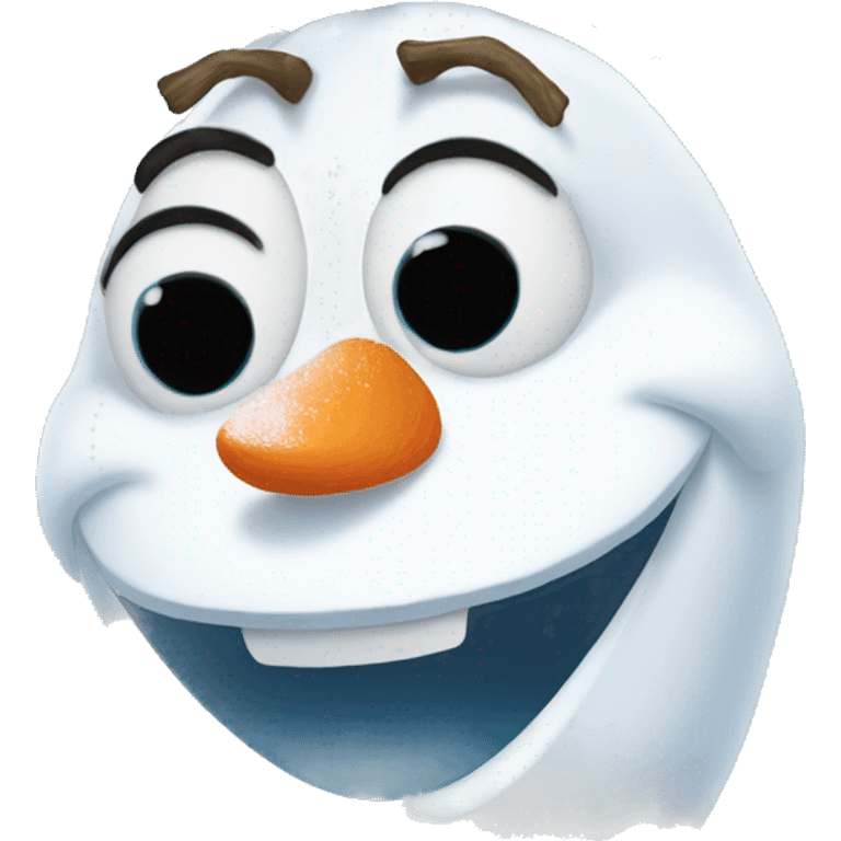 olaf snowman, frozen, crying emoji