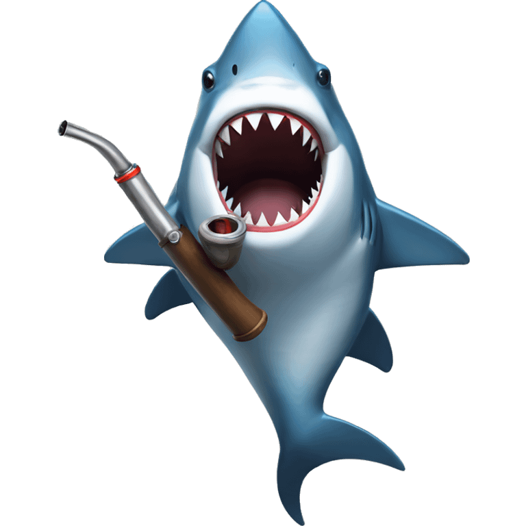 Shark with a pipe emoji