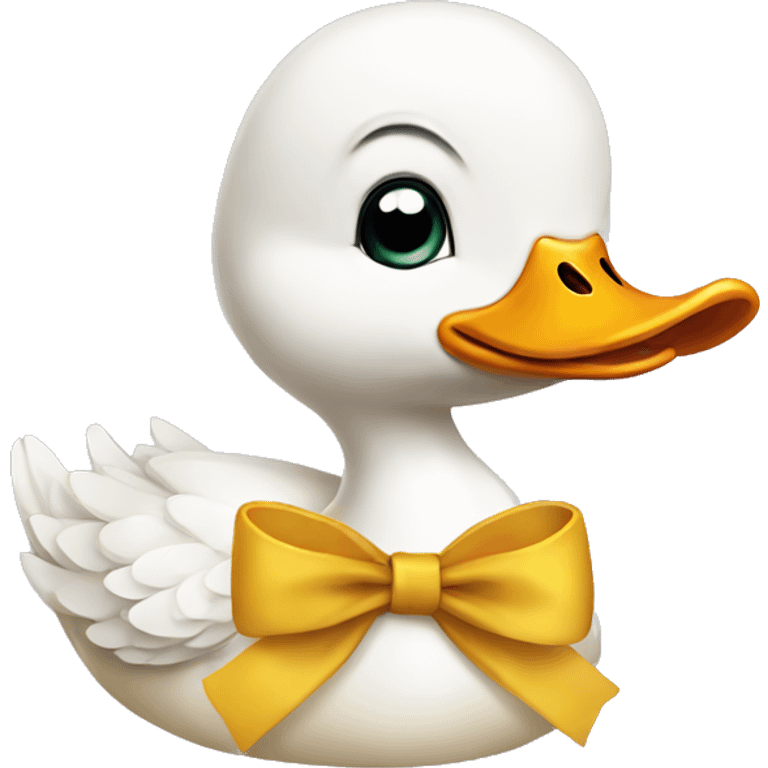 Duck with bow emoji