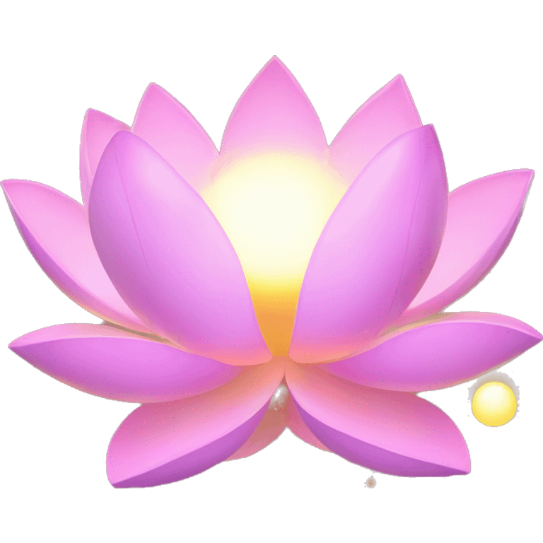 A glowing lotus flower with shimmering petals, surrounded by soft, floating orbs of light.

 emoji