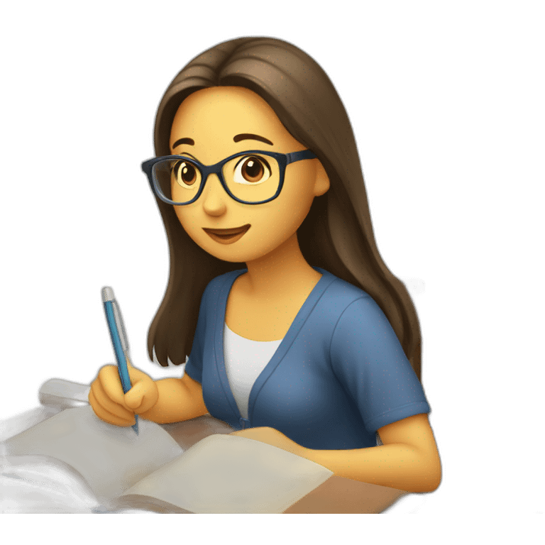 girl studying emoji