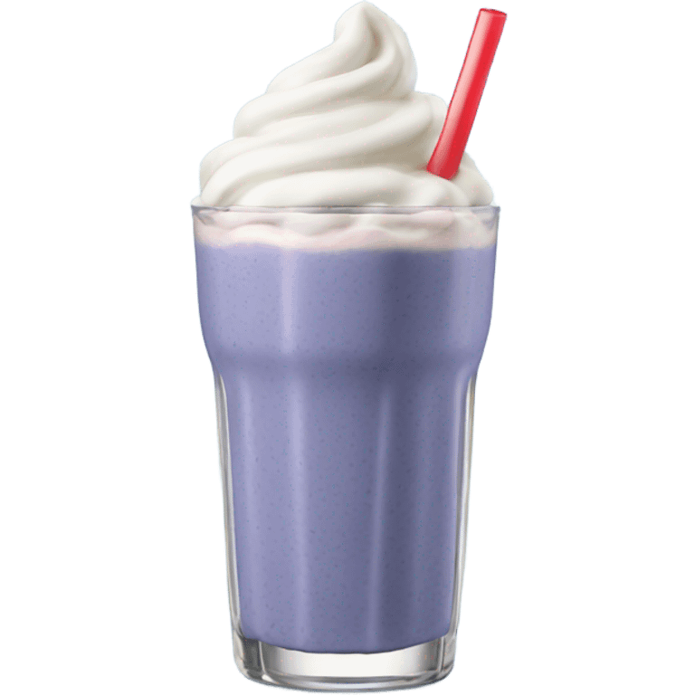 blueberry milkshake with small blueberry at the top emoji