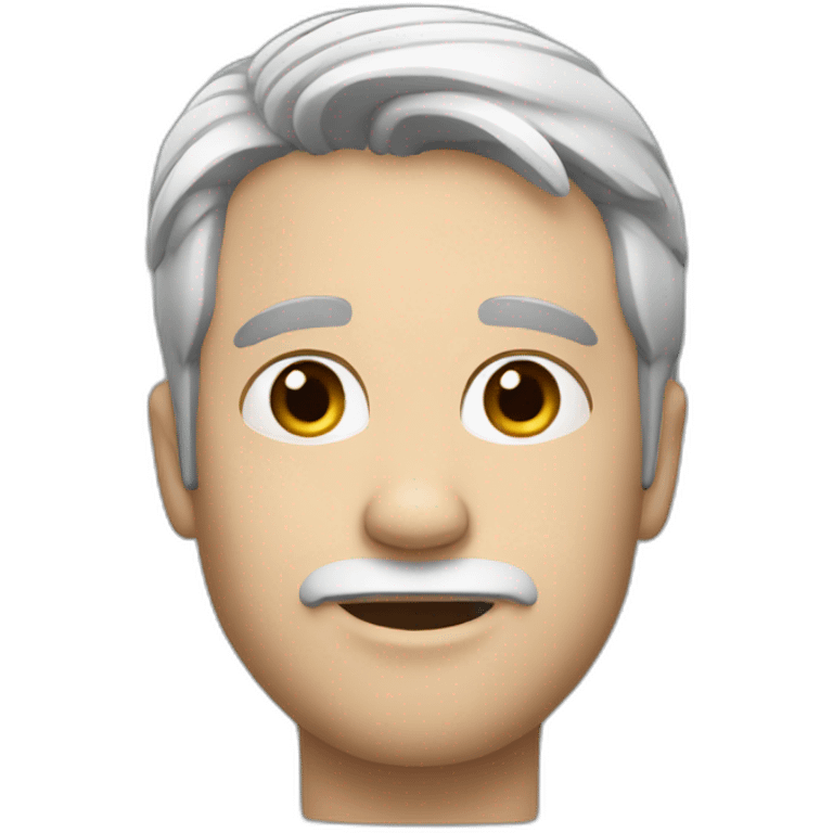 white Australian man, black hair emoji