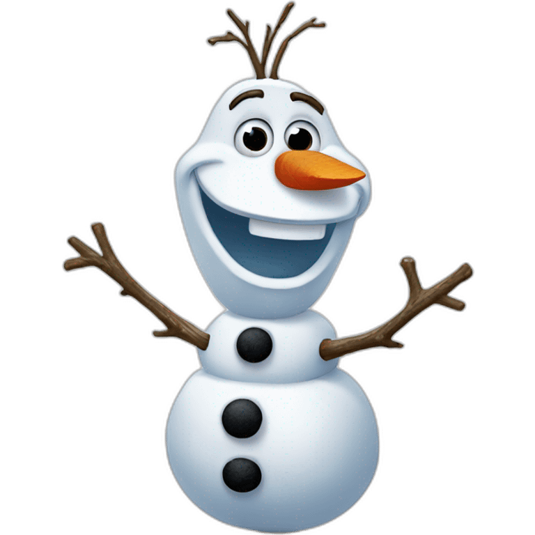 olaf snowman, frozen, happy emoji