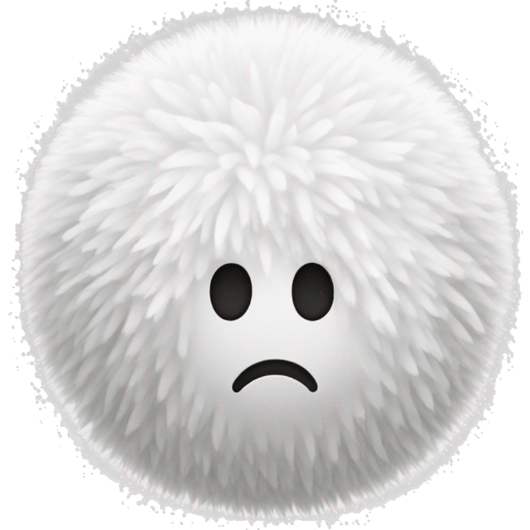 regular white pompom ball with no face emoji