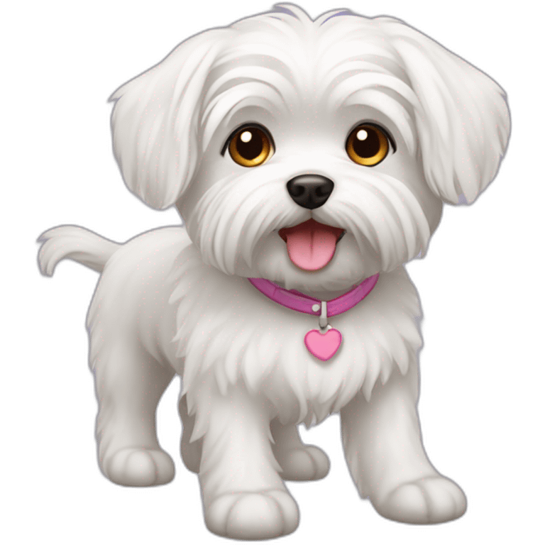 Maltese dog female emoji