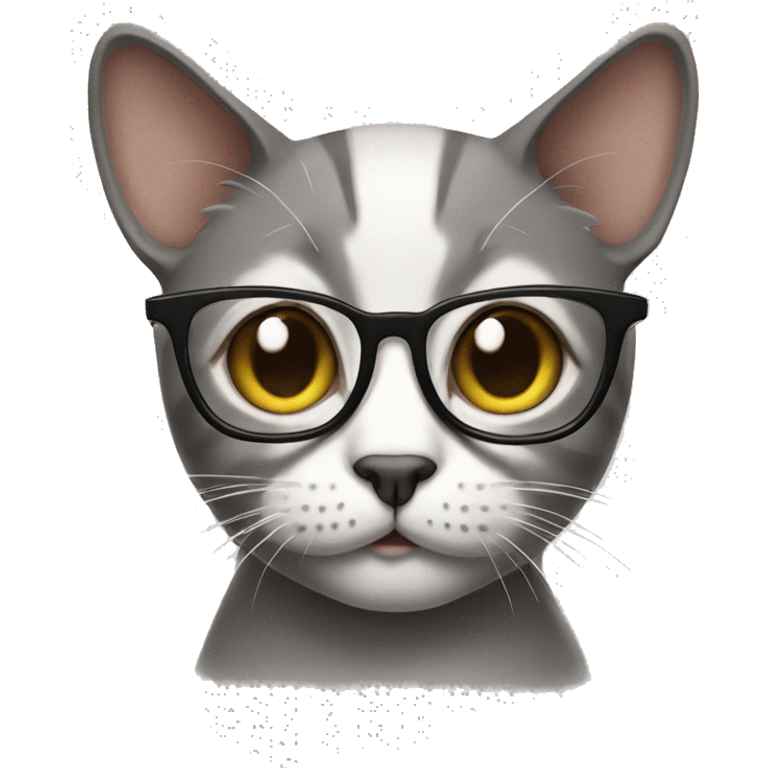 Cat with glasses  emoji