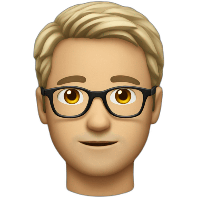 german guy unshaved short hair wearing glasses emoji