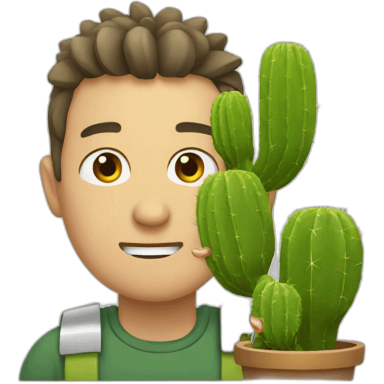 man eat cactus emoji