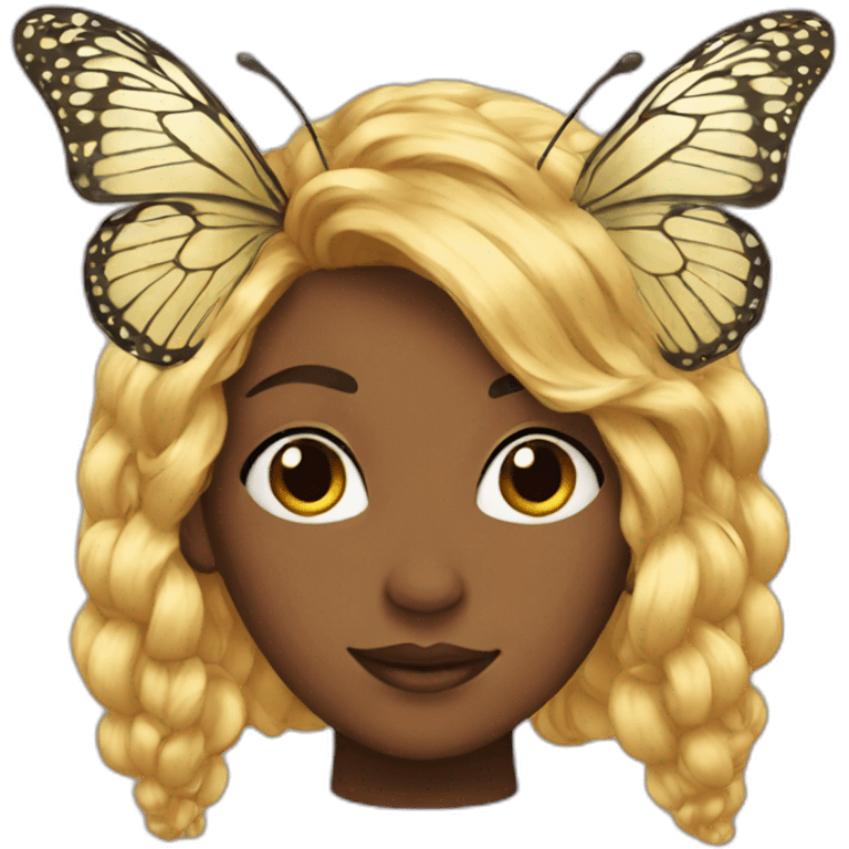 butterfly hair emoji