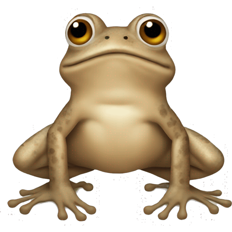 Beige frog with brown wings  emoji