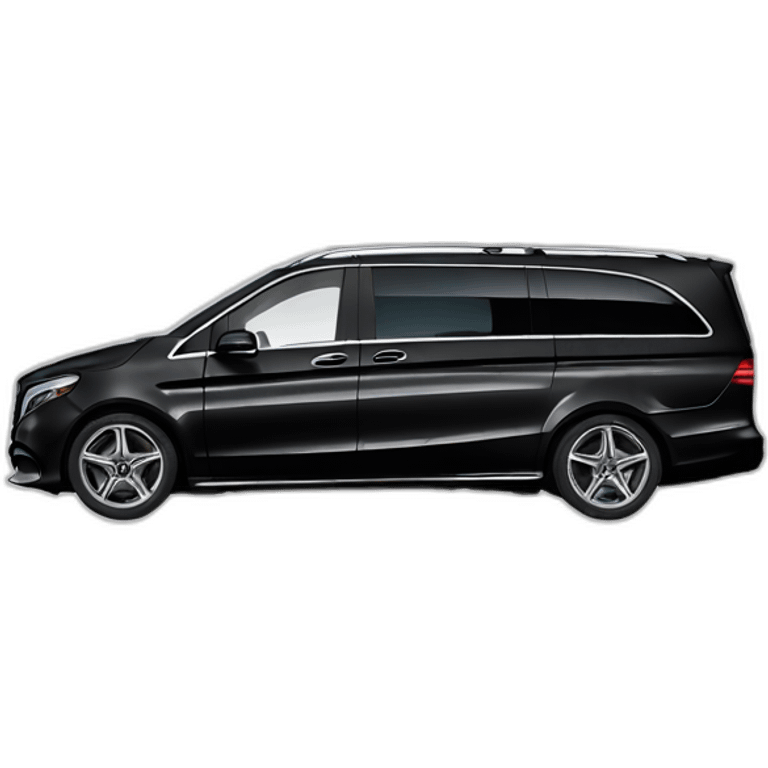 Mercedes V class black car emoji