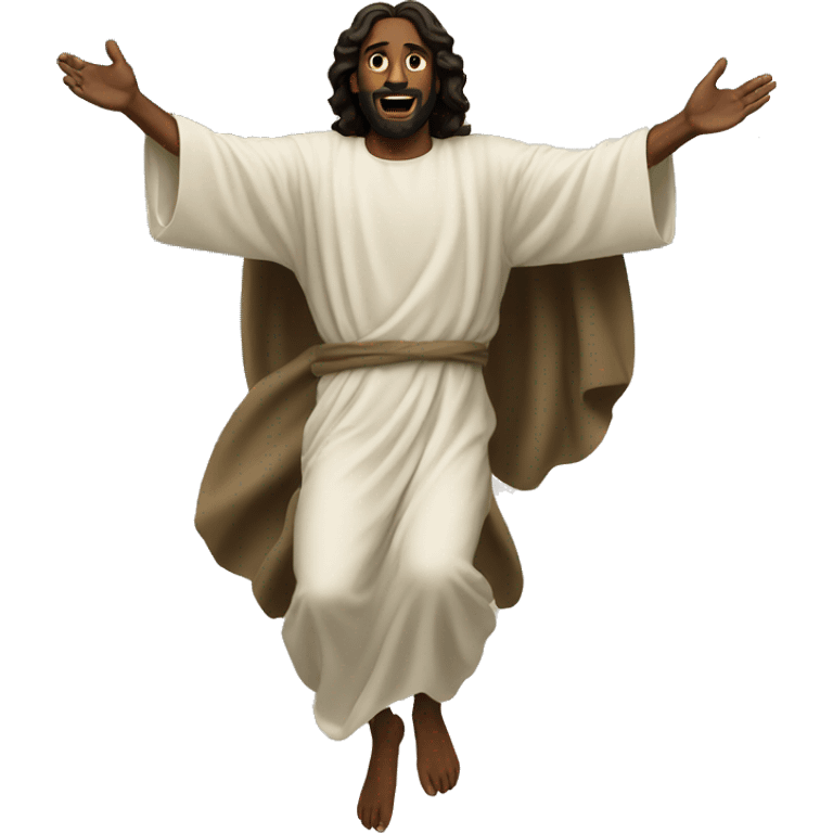 Black Jesus flying the sky emoji