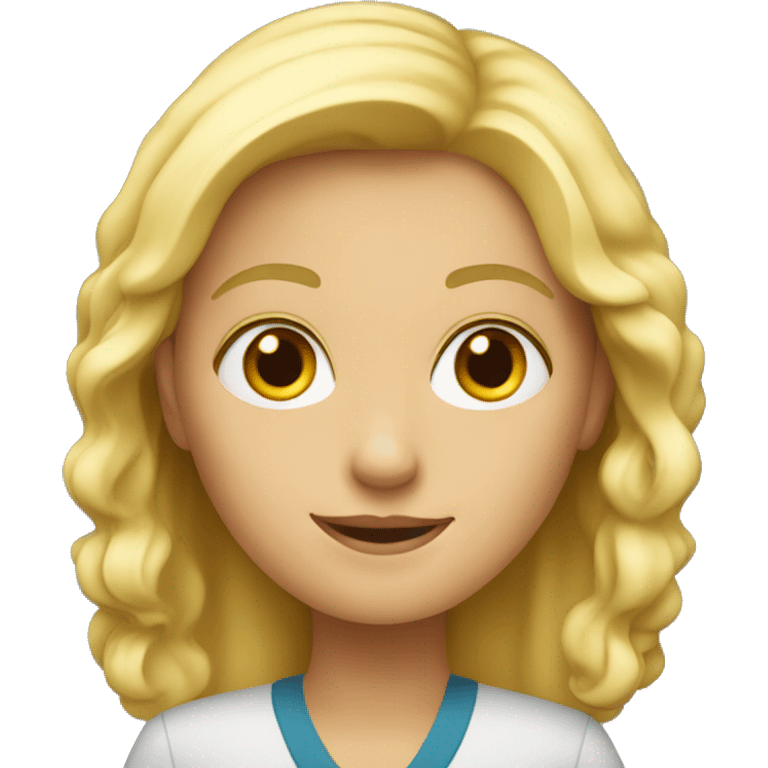 blond girl teacher emoji