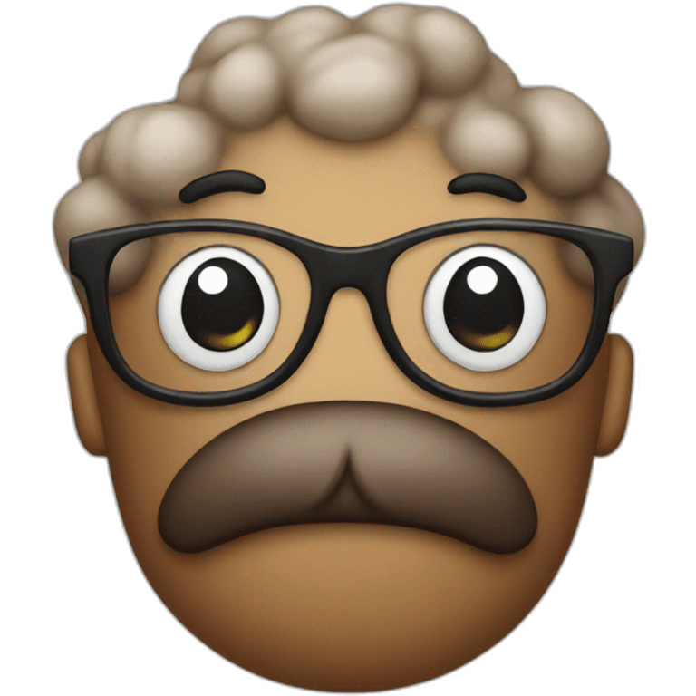 Poop with glasses emoji