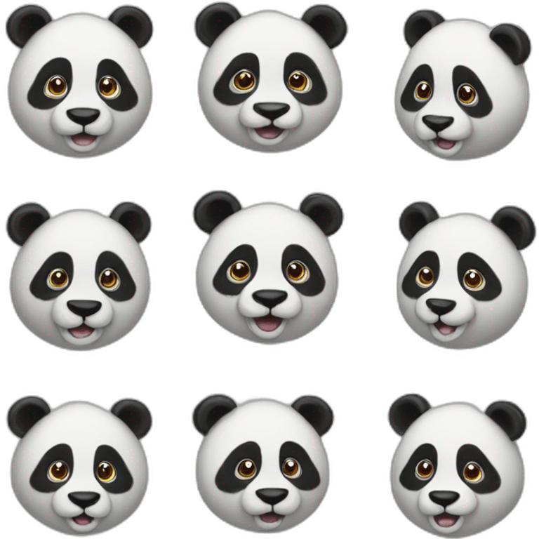 Un panda bleu emoji