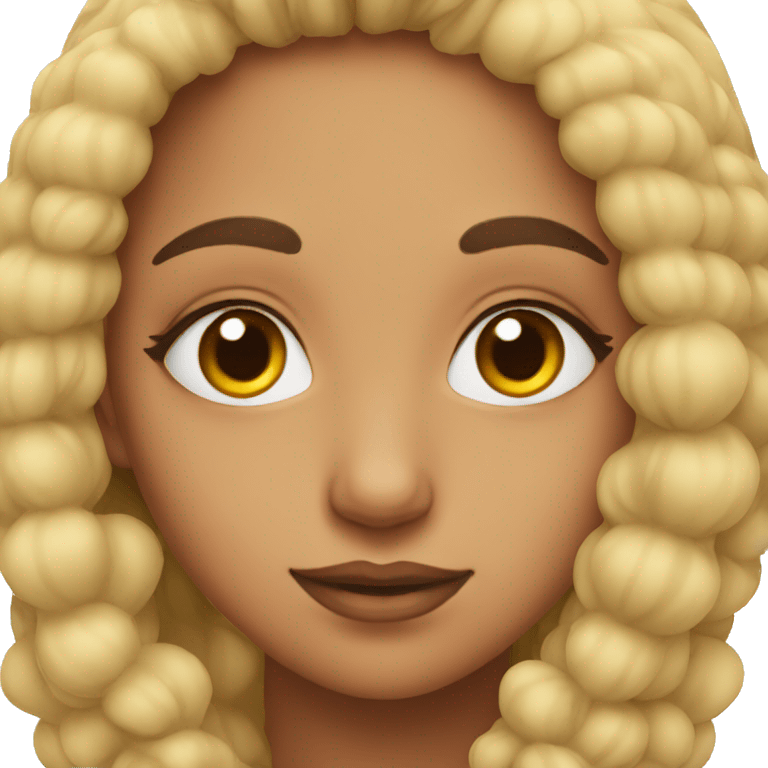 A girl with two moles on her cheeks emoji