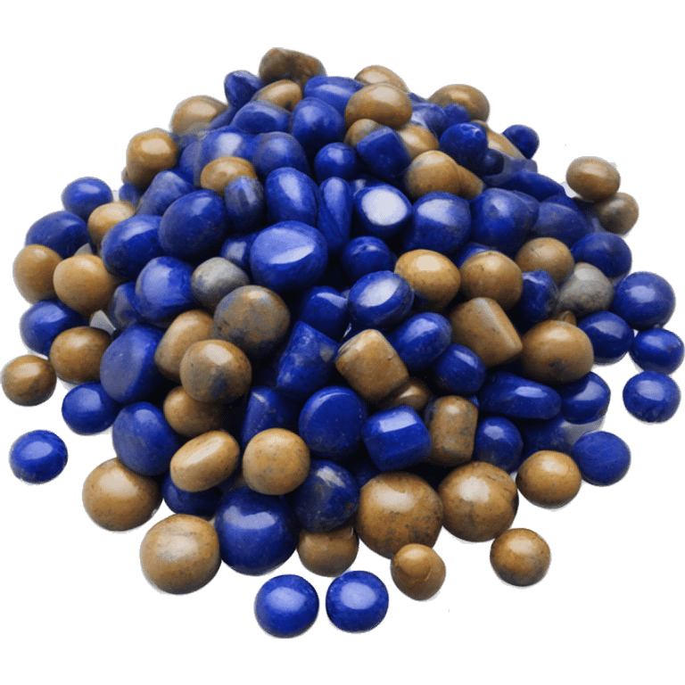 Pile of lapis lazuli stone beads emoji