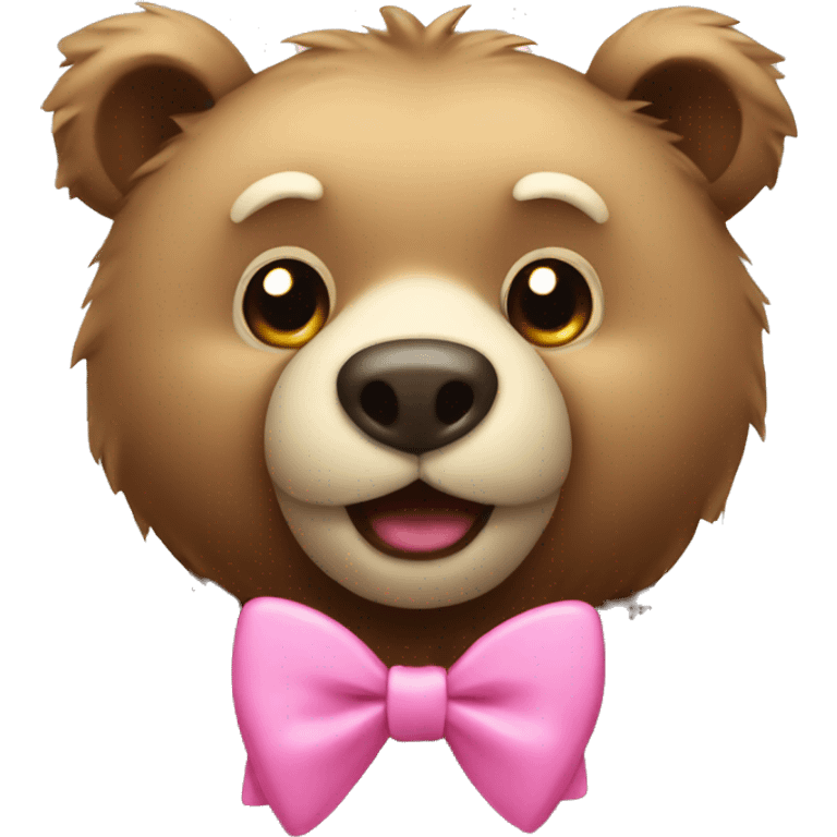 Bear with a pink bow emoji