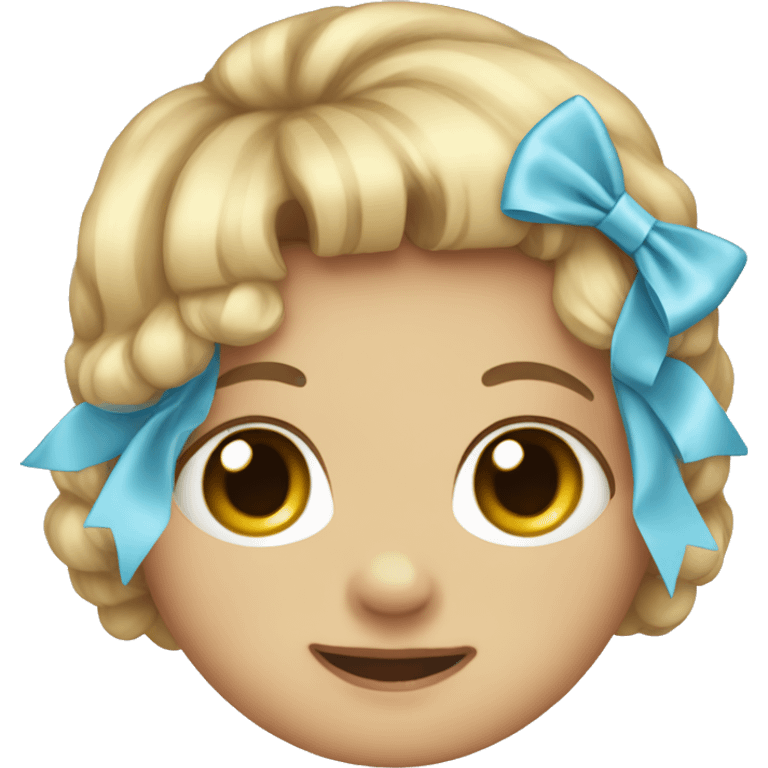 Baby blue bow emoji