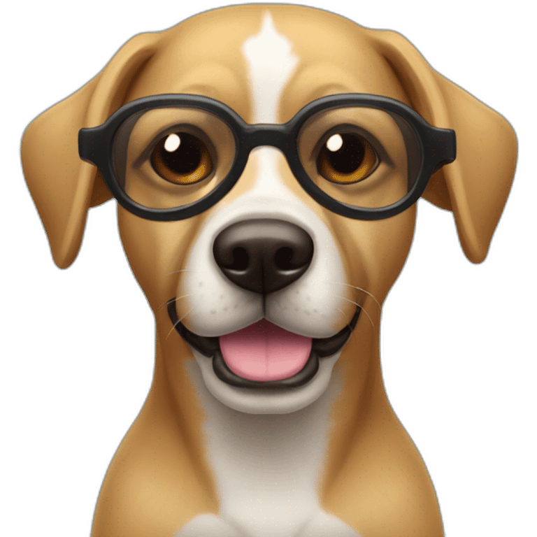 Perro con gafas oscuras emoji