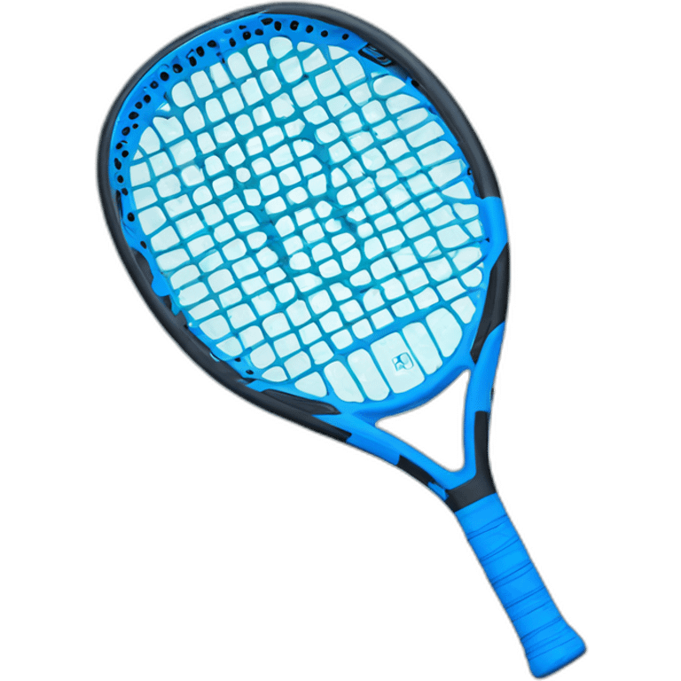 blue padel racket with holes emoji