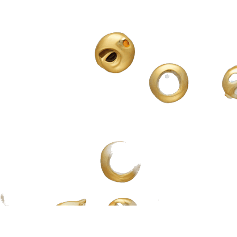 thin gold ring studded with eyeballs emoji