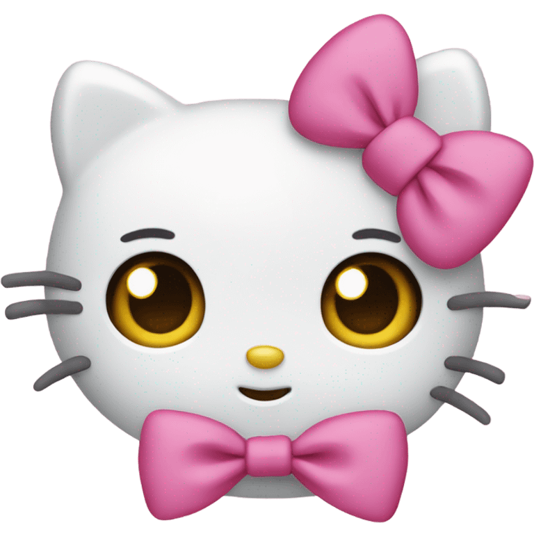 Hello kitty with pink bow  emoji