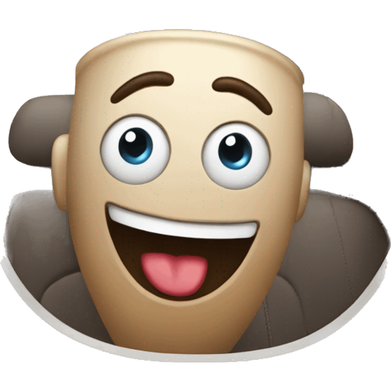 Coffee laughing while driving emoji