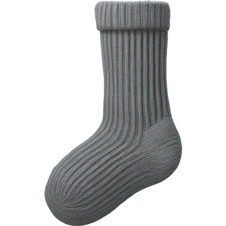 Grey ribbed socks emoji