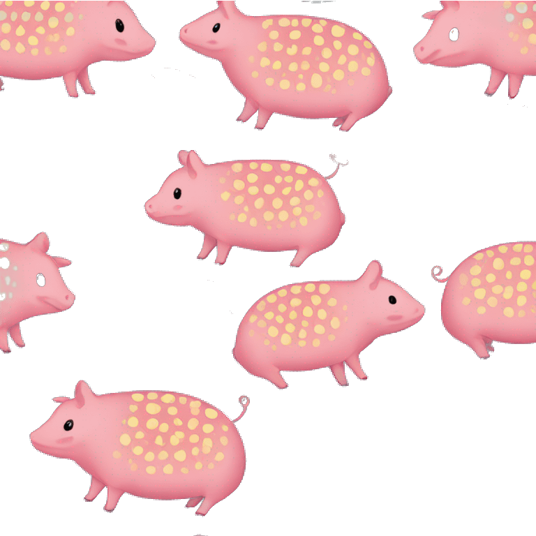 retro groovy hippie patterns on a pig armadillo centipede emoji