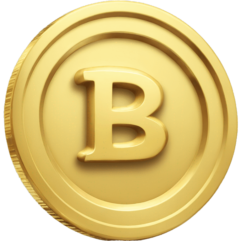 Shiny Golden Coin with Б letter emoji