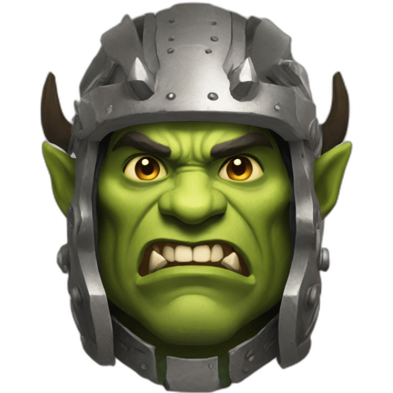 wow orc face frontal with helmet emoji