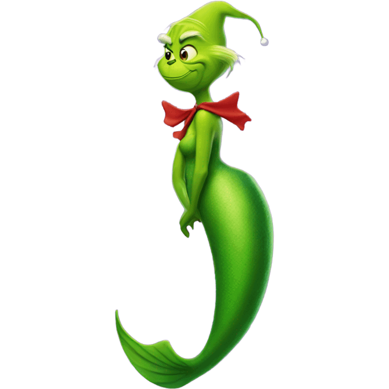 the grinch with a mermaid tail emoji