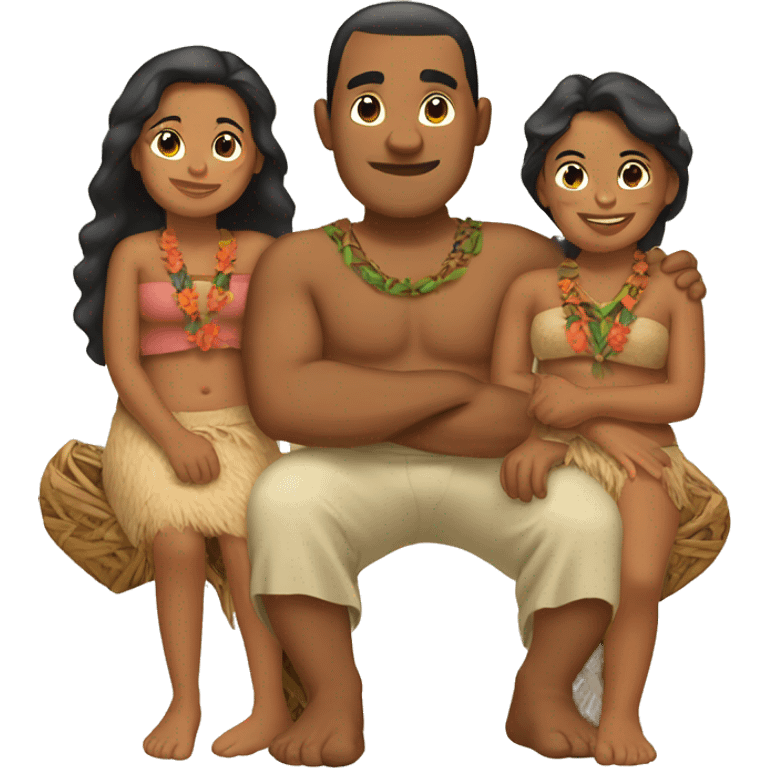 Polynesian family emoji