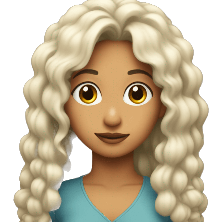 Nina blanca pelo lacio emoji