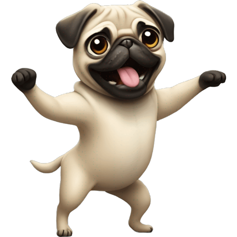 Pug dancing emoji