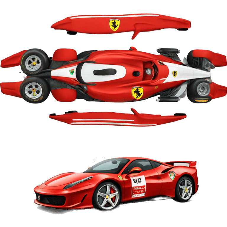 V8 car Ferrari emoji