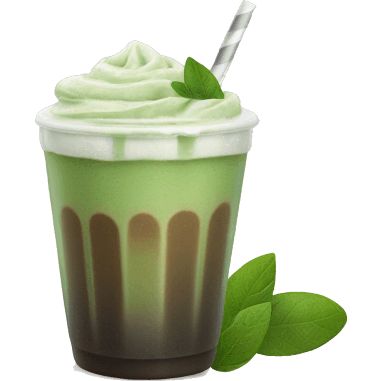 iced matcha latte no whipped cream emoji