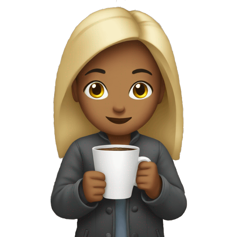 Girl make coffee emoji