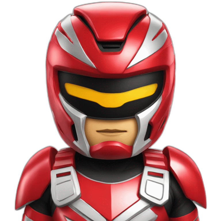 Red power rangers emoji